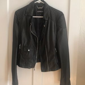 Express faux leather moto jacket
